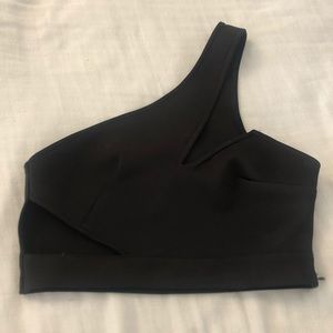 ⚡️Black scuba cutout crop⚡️